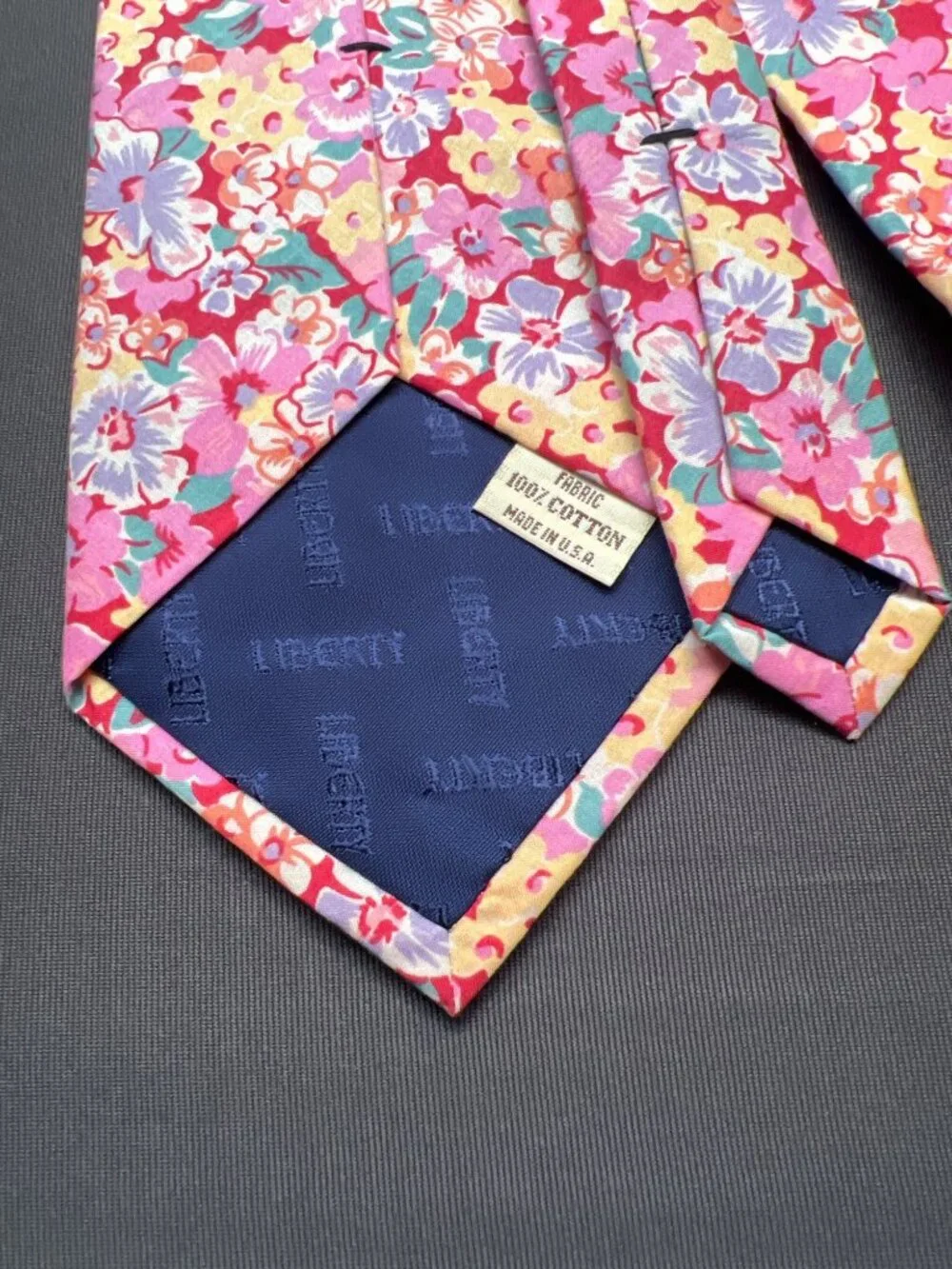 Liberty Of London Floral Print Tie 100% Cotton Made In USA